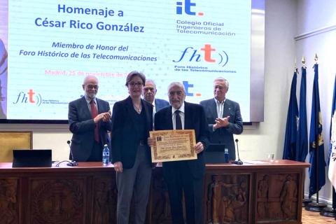 Homenaje a César Rico González en la II Jornada Anual del Foro Histórico de las Telecomunicaciones